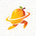 芒果体育官方网站 Logo - 蓝色芒果与运动线条组合